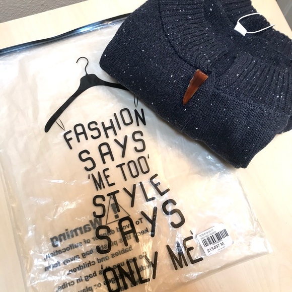 Scottish Blue Speckled Cardigan W/Toggle. Womens Medium. NWT - Picture 8 of 12